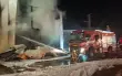 حريق هائل في مجمع تجاري ومحلات تجارية بمجد...