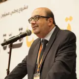 لحظة فوز سامي أبو شحادة بالاجماع المطلق.