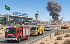 تقرير: انفجار قوي في مطار بالسعودية بعد اطلاق صواريخ من اليمن 