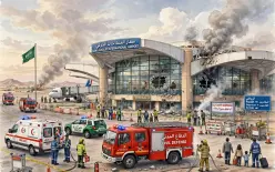 تقرير: 12 قتيلاً على الأقل و50 جريحاً في الهجوم على مطار في السعودية