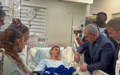نتنياهو يزور جرحى الانفجار في رمبام.