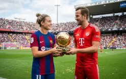 هاري كين يحوز على الكرة الذهبية وأليكسا بوتياس للسيدات ويامين جمال أفضل لاعب شاب