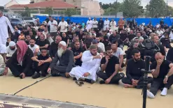 صلاة العيد في المسجد العمري الكبير في اللد 