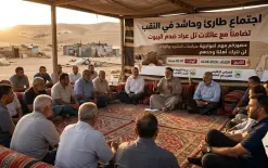 أنقذوا النقب :إجتماع طارئ في تل عراد بالنقب .