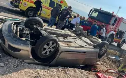 شارع 90: تخليص عالق بحالة خطيرة جراء حادث طرق