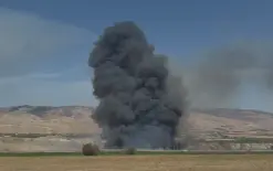 غور الاردن: حريق هائل في منطقة مفتوحة واستنفار الإطفاء