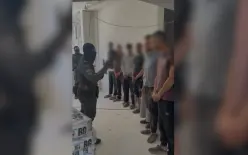 فيديو نشرته الشرطة : مداهمة في بيت حنينا بالقدس وإعتقال 7 عمال من الخليل بدون تصاريح