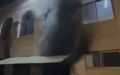 فيديو - مستوطنون يحرقون مسجداً شمال رام الله