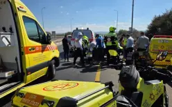 إصابة حرجة لراكب دراجة نارية في حادث طرق على شارع 65 قرب مجدو