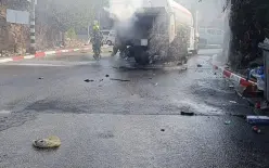 إغلاق شارع 446 قرب موديعين عيليت بعد تسرب غاز من شاحنة