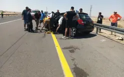 إصابة 5 أشخاص جراء حادث طرق جنوبا على شارع 90