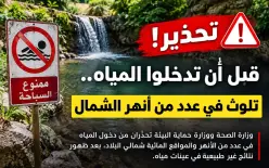 هذه هي الأنهر “الملوثة” التي أعلنت عنها وزارة الصحة، ورُصدت فيها نسب تلوث عالية