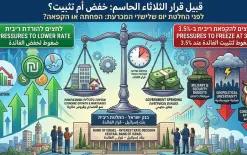 قبيل قرار بنك إسرائيل الحاسم الثلاثاء: بورصة التوقعات تتأرجح بين خفض ثالث للفائدة أو...