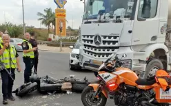 إصابة خطيرة لراكب دراجة نارية بحادث على شارع 444 قرب مفرق جلجولية 