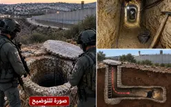 مدخل النفق أُخفي داخل بئر مياه قديم.. الشرطة تعثر عليه قرب الجدار الفاصل في منطقة القدس