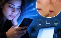 ساعات طويلة أمام الشاشات.. دراسة تحذّر من «الضوء الأزرق» وتأثيره على خلايا البشرة.....