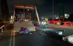 حيفا: إصابة سائق شاحنة (40 عامًا) بجراح خطيرة إثر حادث بين شاحنتين
