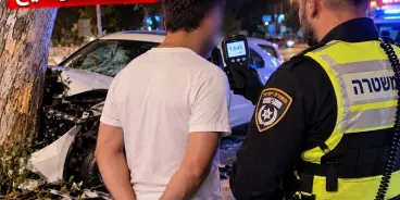 طبريا | سائق يصطدم بشجرة والشرطة تكشف نسبة كحول صادمة في جسمه!