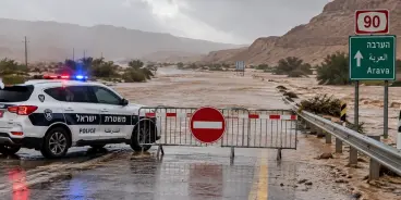 إغلاق شارع 90 في الجنوب بسبب السيول والفيضانات