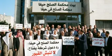 خاص لوازكام: محكمة الصلح في حيفا أصدرت اليوم قرارا بشأن مقبرة الشيخ..شاهدوا المحامي...