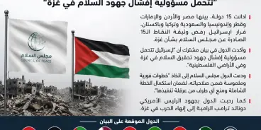15 دولة إسلامية تدين إسرائيل: «تتحمل مسؤولية إفشال جهود السلام في غزة»