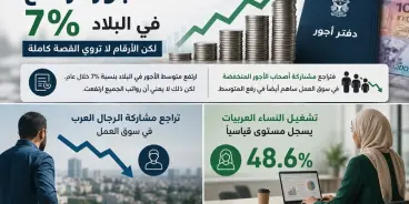 متوسط الأجور يرتفع 7%.. وتشغيل النساء العربيات يسجل رقمًا قياسيًا