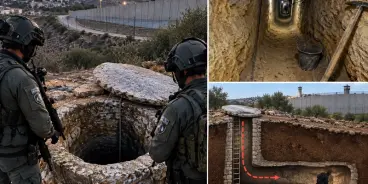 مدخل النفق أُخفي داخل بئر مياه قديم.. الشرطة تعثر عليه قرب الجدار الفاصل في منطقة القدس