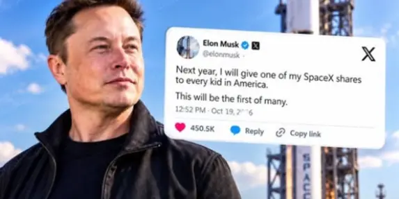 إيلون ماسك يعلن عن مبادرة تاريخية: منح سهم في SpaceX لكل طفل أمريكي بقيمة إجمالية تصل ל-11...