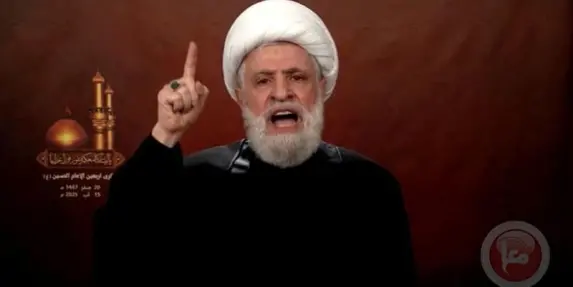 مذلون مهانون: نعيم قاسم يؤكد ان اسرائيل ستغادر لبنان دون أي شروط