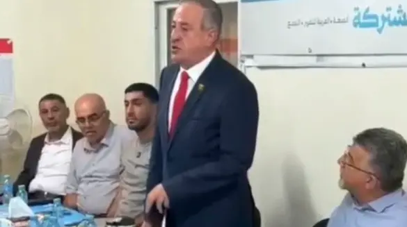 مازن عدوي، رئيس مجلس طرعان المحلي، يعلن دعمه للقائمة المشتركة