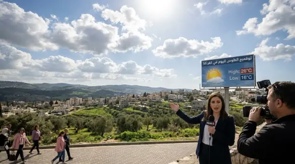 حالة الطقس : مشمس وصاح