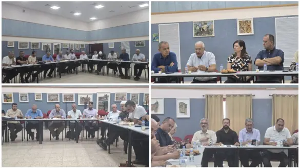 الأن في طمرة -  اجتماع مشترك  لمناقشة اوامر الاخلاء 